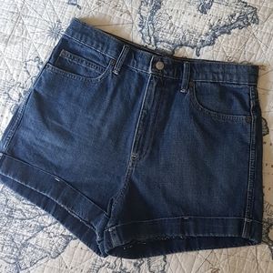 High Rise Gap Denim Shorts